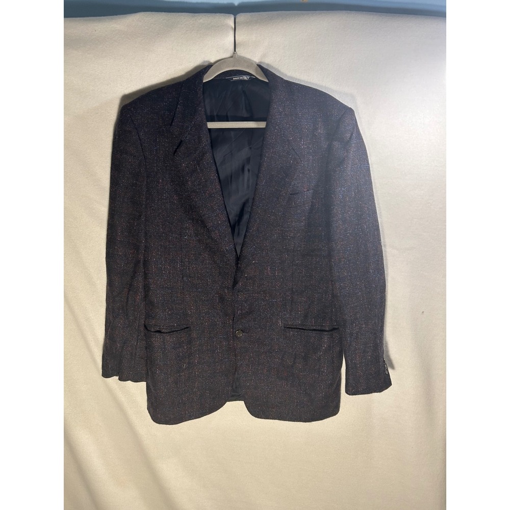 Vintage Dino's Cincinnati Mens Wool Blazer Made Italy Sport Coat Charcoal L/XL